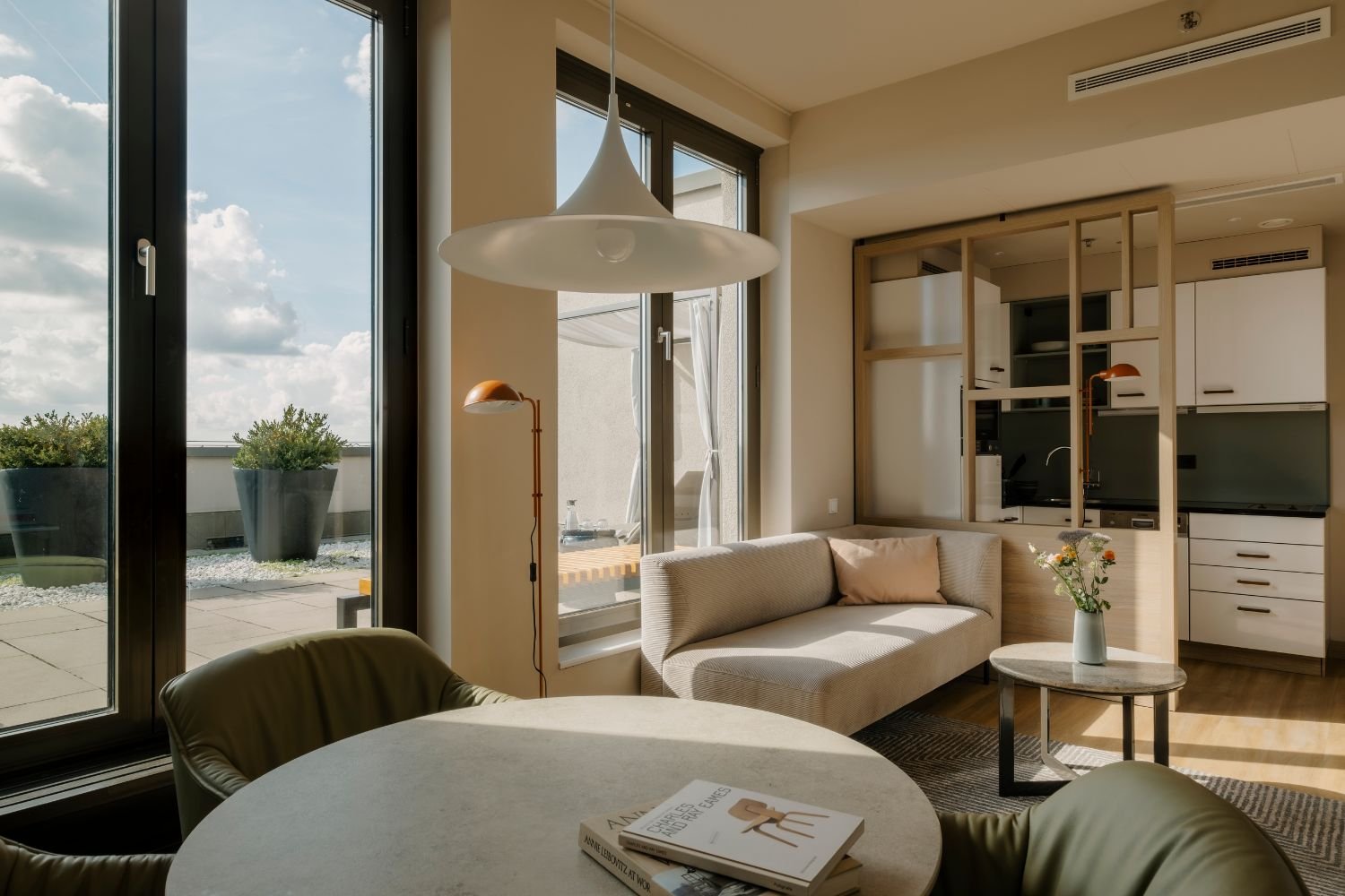 adina frankfurt neue oper one bedroom sky view living 1jpg