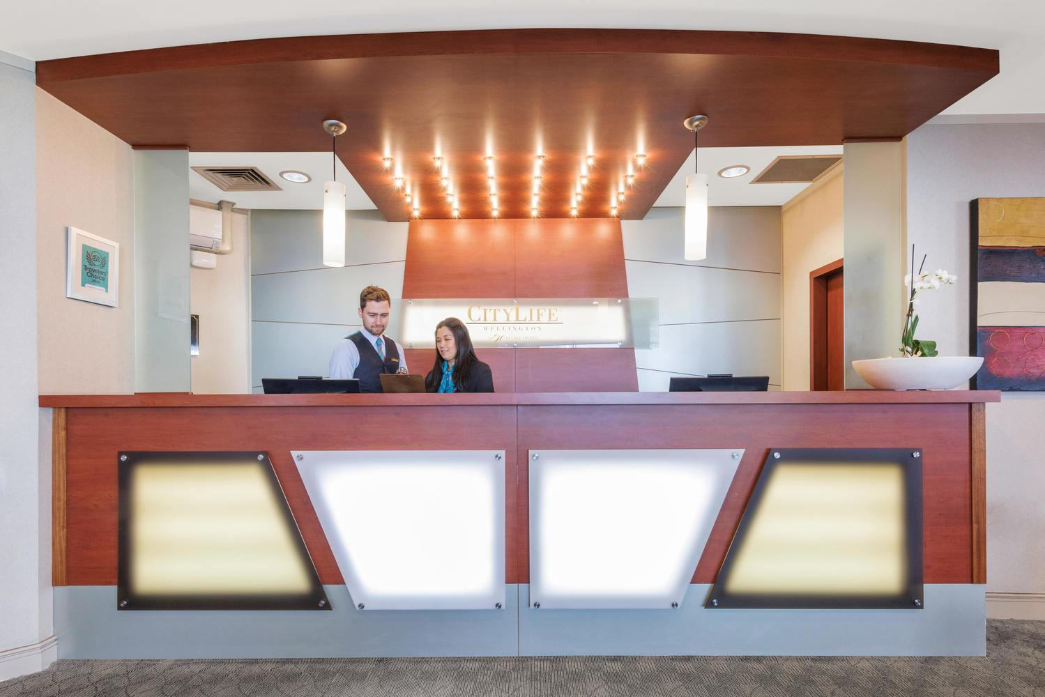 adina citylife wellington reception