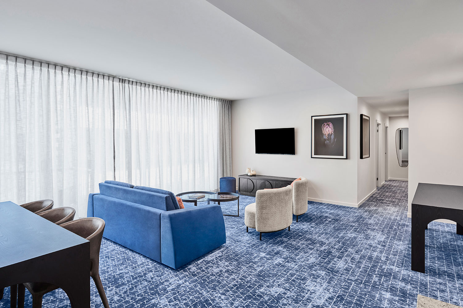 adina melbourne flinders street apartment hotel premier two bedroom no view lounge 01 2022