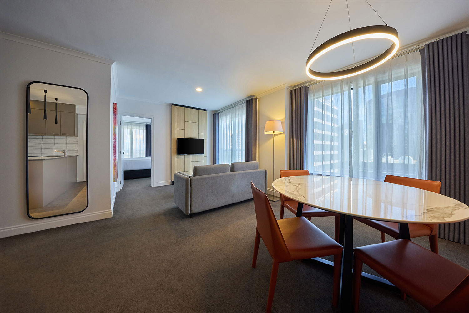 adina citylife auckland premiere one bed apartment dining 2026 3