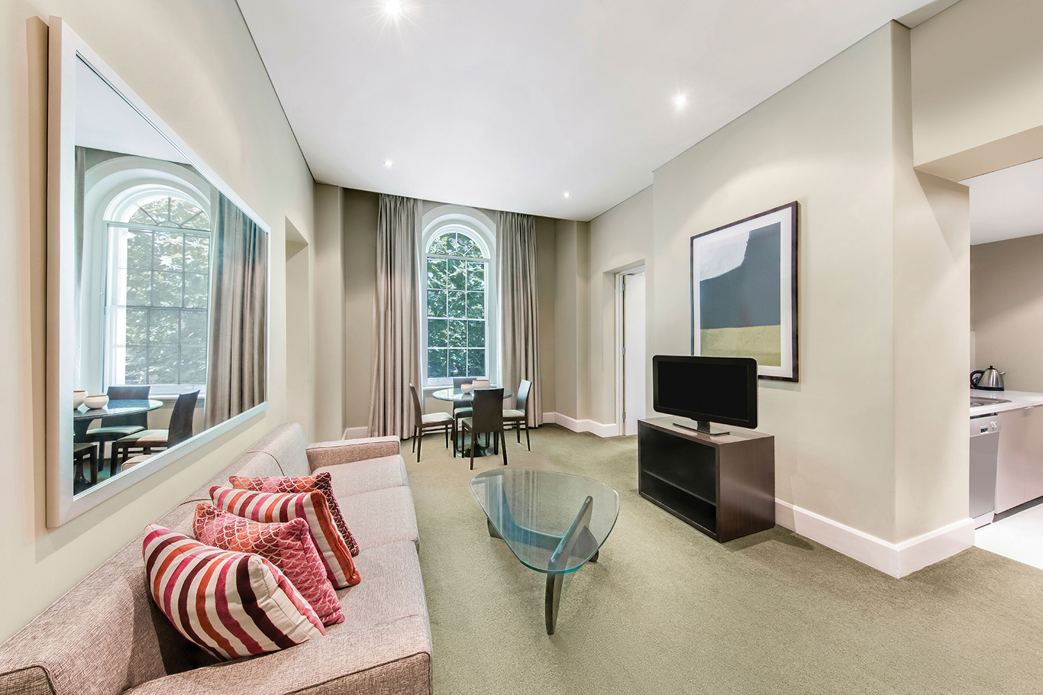 adina apartment hotel adelaide two bedroom lounge room 03 2018