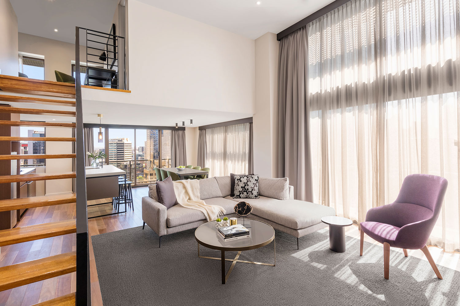 adina apartment hotel melbourne three bedroom penthouse lounge room 01 2017