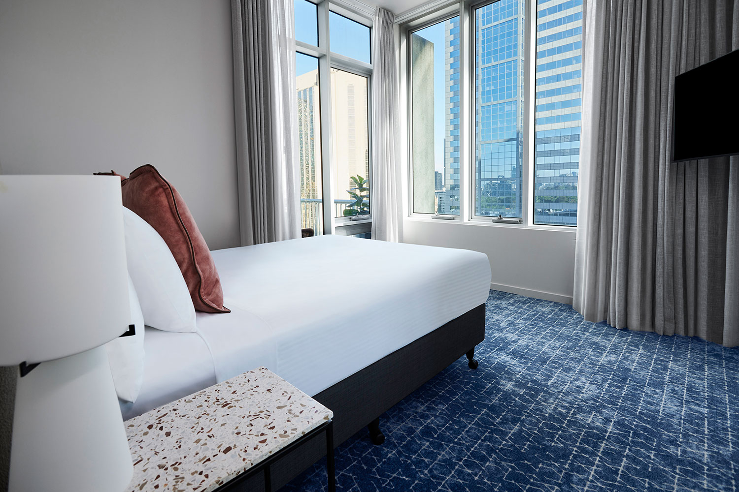 adina melbourne flinders street apartment hotel three bedroom penthouse bedroom 01 2022