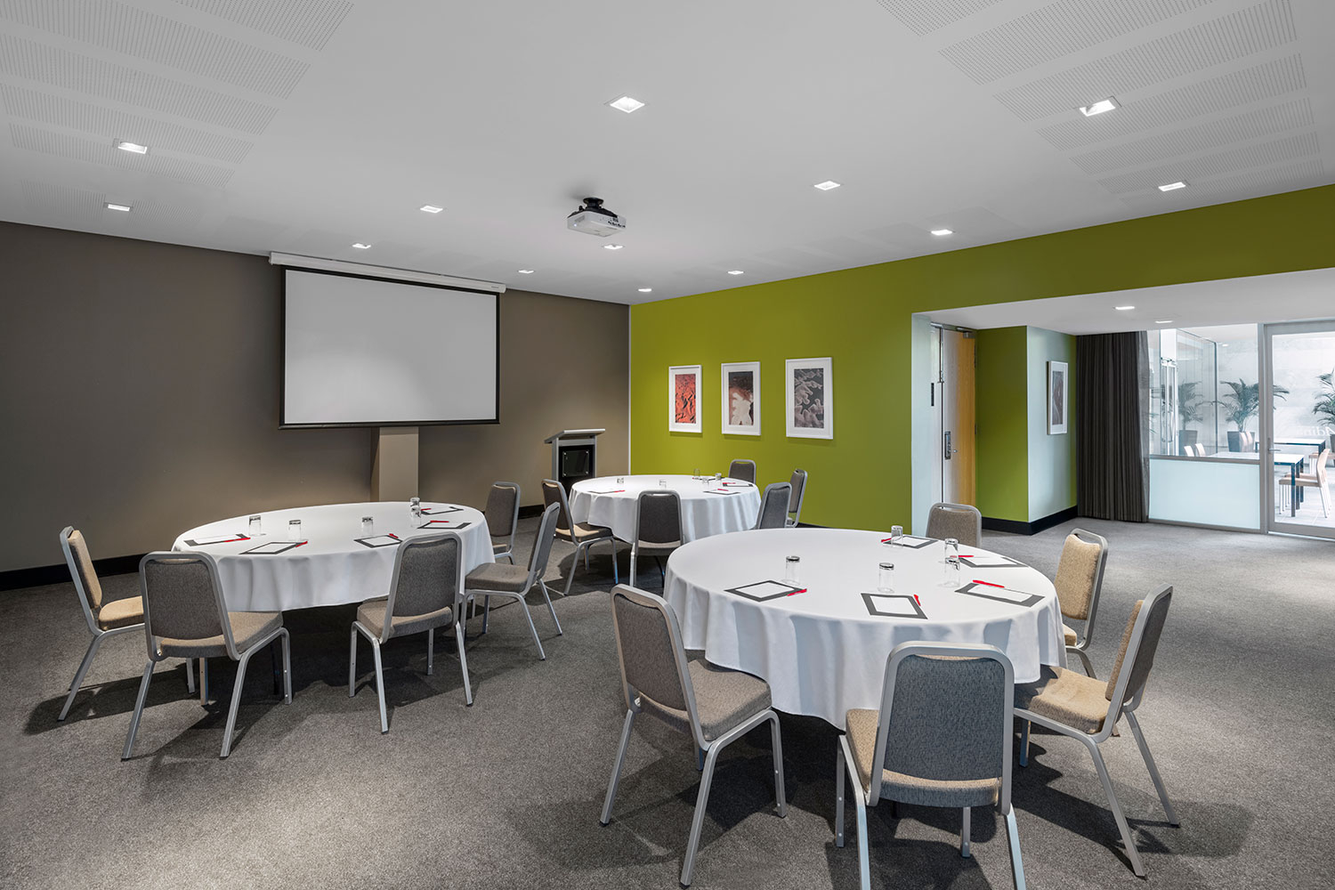 adina apartment hotel perth conference canning room cabaret setup 01 2017