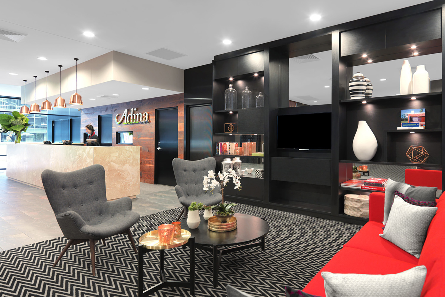 adina apartment hotel sydney airport reception lobby 2015