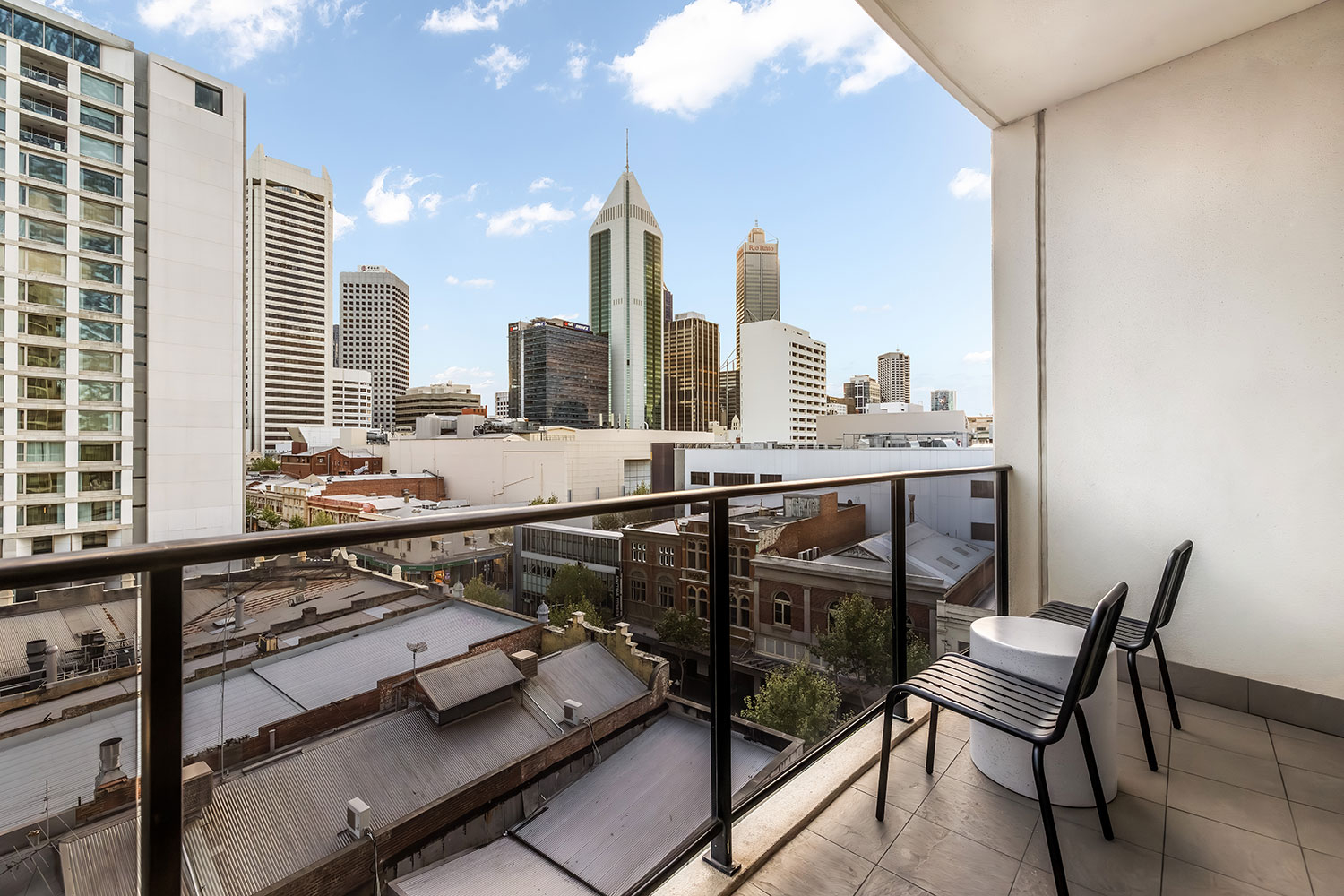 adina apartment hotel perth barrack plaza balcony view 1