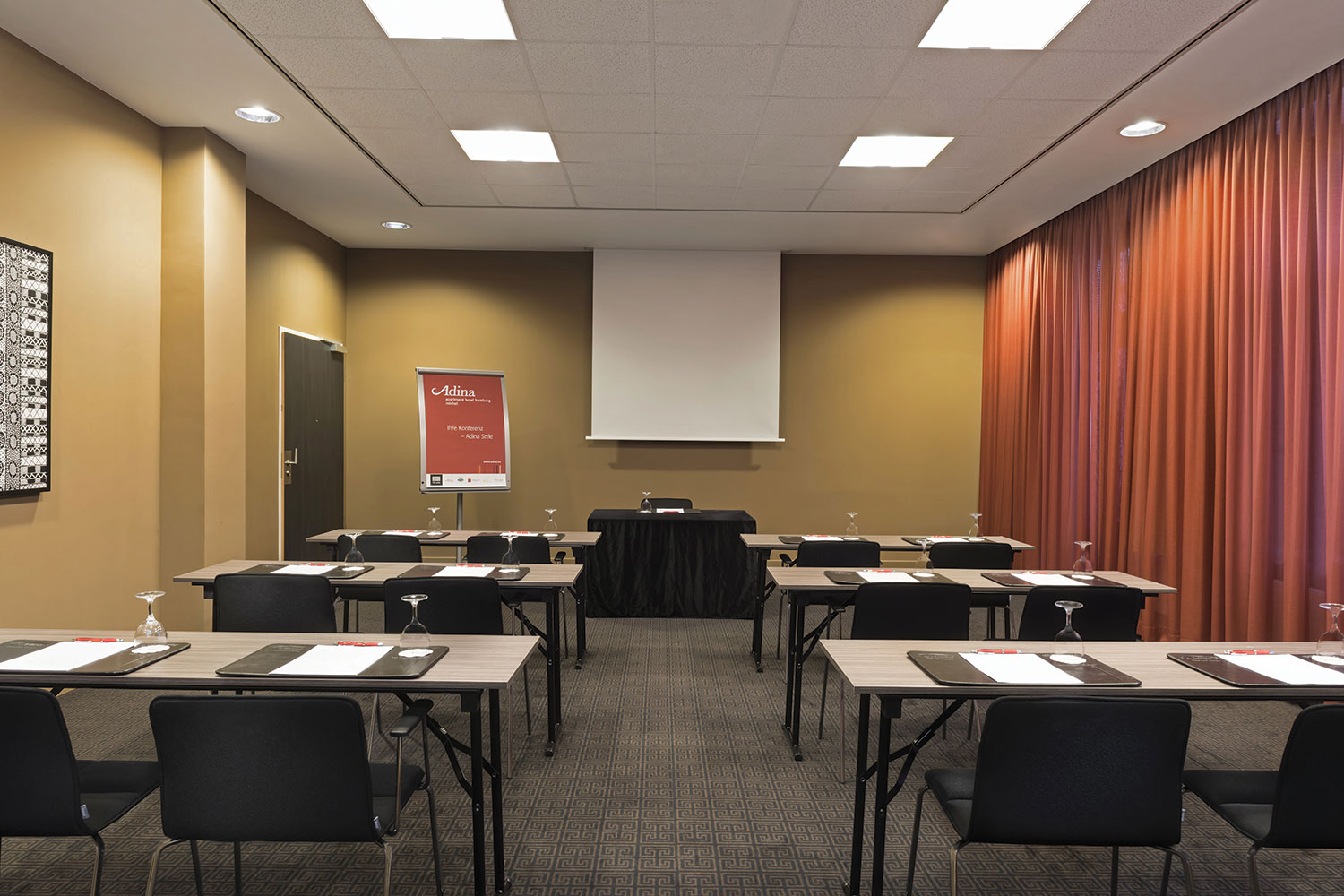 adina apartment hotel hamburg michel conference hobart room classroom setup 2017