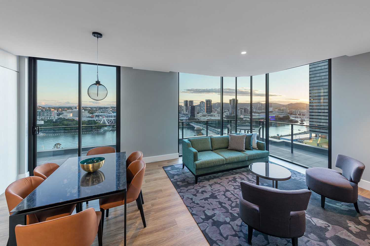 adina apartment hotel brisbane two bedroom premier room with balcony lounge room 01 2018