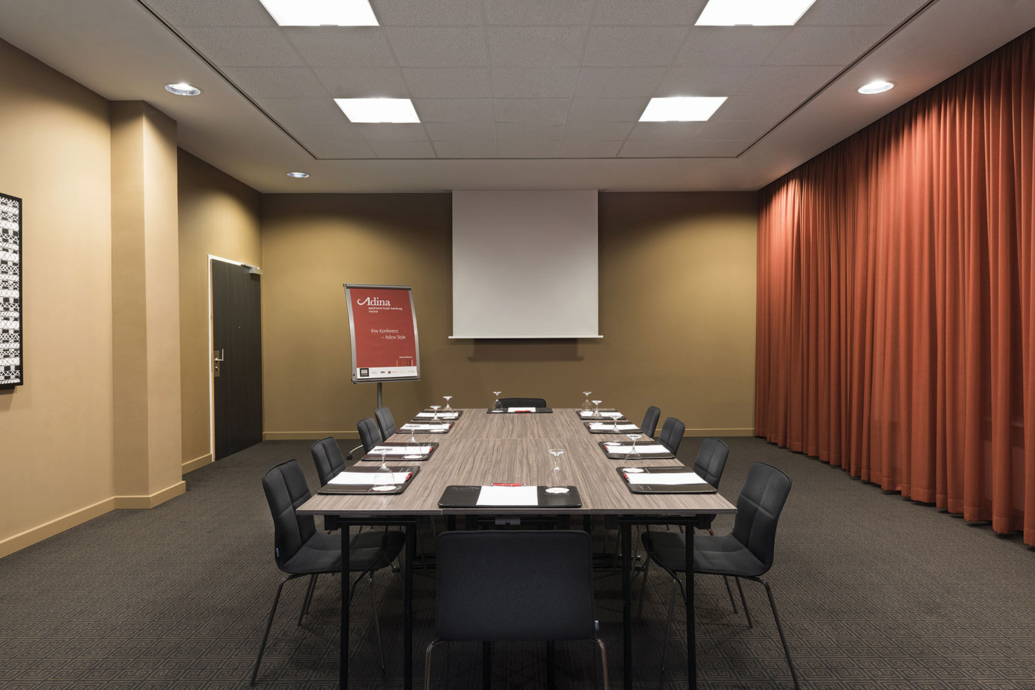 adina apartment hotel hamburg michel conference hobart room boardroom setup 01 2017