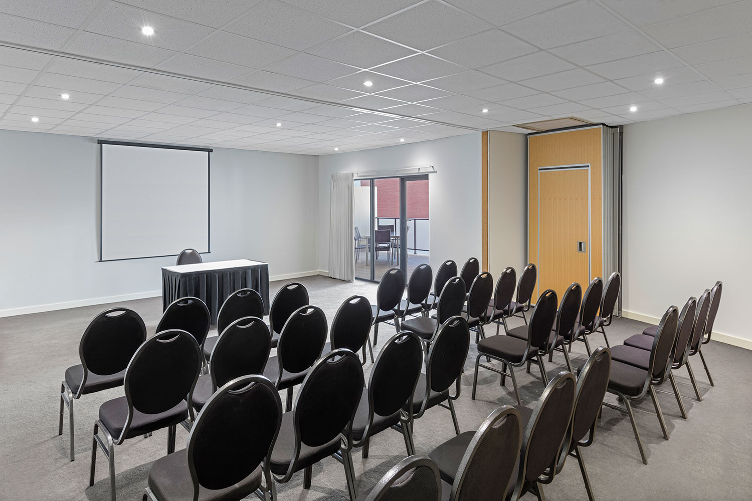 adina apartment hotel perth barrack plaza conference len buckeridge room theatre setup 02 2016